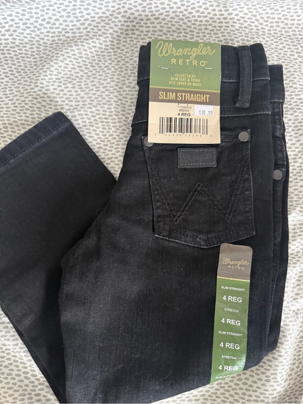 Wrangler Slim Straight Toddler Jeans - Black Wash